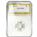 1871-S Seated Liberty Half Dime PGA MS65MS65