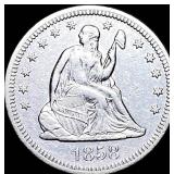 1858 Seated Liberty Quarter NEARLY UNCIRCULATED