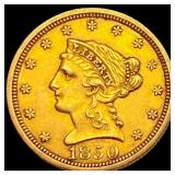 1850 $2.50 Gold Quarter Eagle