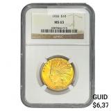 1926 $10 Gold Eagle NGC MS63