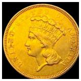 1854-O $3 Gold Piece