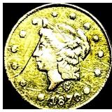 1870 Gold $1 Indian Head California Fractional HIG