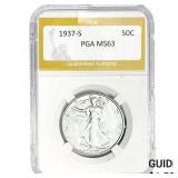1937-S Walking Liberty Half Dollar PGA MS63
