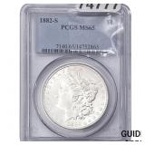 1882-s Morgan Silver Dollar PCGS MS65