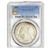 1867 Silver Trade Dollar PCGS PR58