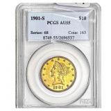 1901-S $10 Gold Eagle PCGS AU55