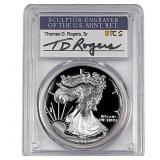 1986-S Silver Eagle PCGS PR70 DCAM Thomas D Rogers