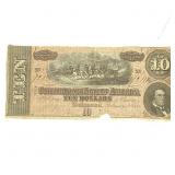 1864 $10 Confederate States of America