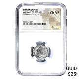 Roman Valerian I, AD 253-260 BI Dbl-Denarius NGC