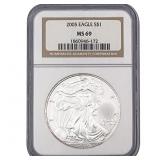 2005 Silver Eagle NGC MS69