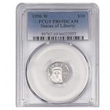 1998-W 1/10OZ Platinum Liberty $10 PCGS PR69 DCAM