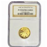1987-W Constitut Gold $5 NGC PF70 Ultra Cameo
