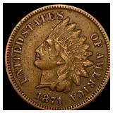 1871 Indian Head Cent  NEARLY UNCIRCULATED