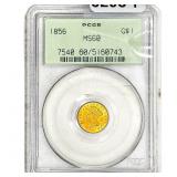 1856 Rare Gold Dollar PCGS MS60