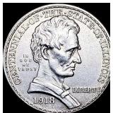 1918 Silver Illinois Centennial Half Dollar CLOSEL