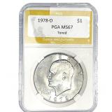 1978-D Eisenhower Dollar PGA MS67 Toned