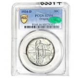 1934-D CAC Oregon Trail Half Dollar PCGS MS66