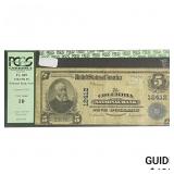 1902 $5 Columbia National Bank Note PCGS VF 10