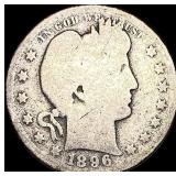 1896-O Silver Barber Quarter LIGHTLY CIRCULATED