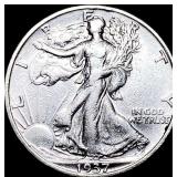 1937-S Silver Walking Liberty Half Dollar CLOSELY
