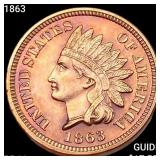 1863 Indian Head Cent SUPERB GEM PROOF