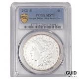 2021-S Morgan Silver Dollar PCGS MS70 100th Anniv.