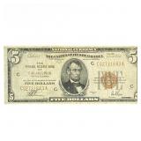 1929 $5 Federal Reserve Bank Philadelphia, PA