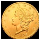 1855 $20 Gold Double Eagle