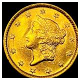 1854 Gold $1 Indian Princess Head Type 2 HIGH GRAD