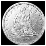 1861 Seated Liberty Quarter CLOSELY UNCIRCULATED
