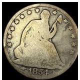 1854-O Silver Half Dollar (Seated Liberty) NICELY