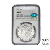 1880-CC CAC Morgan Silver Dollar NGC MS63