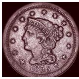 1855 Braided Hair Large Cent CHOICE AU