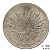 1891Do JP Mexico Silver 8 Reales NEARLY UNCIRCULAT
