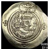 Sasanian 590-628 AD Silver Drachm UNCIRCULATED