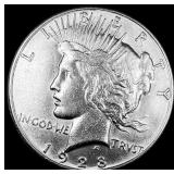 1928-S Silver Peace Dollar CLOSELY UNCIRCULATED
