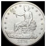 1874-S Silver Trade Dollar  CLOSELY UNCIRCULATED