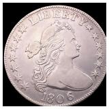 1806 Knob 6 Small Stars Draped Bust Half Dollar