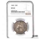 1843 Seated Liberty Half Dollar NGC XF45