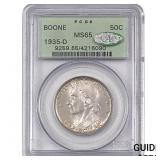 1935-D CAC Boone Half Dollar PCGS MS65