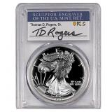 1986-S Silver Eagle PCGS PR70 DCAM Thomas D Rogers