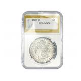 1887-O Morgan Silver Dollar PGA MS64
