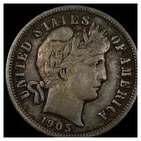 1905-S Silver Barber Dime LIGHTLY CIRCULATED