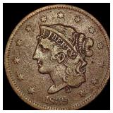 1839 Coronet Head Large Cent LIGHTLY CIRCULATED
