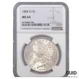 1884-O Morgan Silver Dollar NGC MS64
