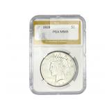 1928 Silver Peace Dollar PGA MS65