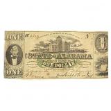 1863 $1 State Of Alabama
