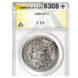 1899-CC Morgan Silver Dollar ANACS F15