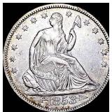 1853 Arrows Seated Liberty Half Dollar CLOSELY UNC