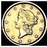 1852 Gold $1 Type 1 Liberty Head CLOSELY UNCIRCULA